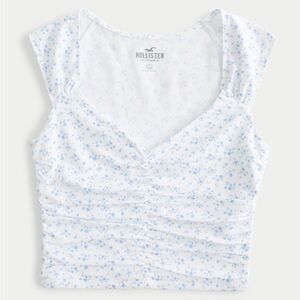 Hollister Ruched Cap Sleeve Top